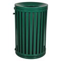 Ex-Cell Kaiser Ex-Cell Kaiser SCTP-40 HGR 45 Gallon Streetscape Classic Outdoor Trash Receptacle with Swing Door; Hunter Green SCTP-40 HGR